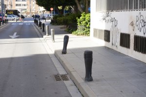 Pivotes en mal estado.