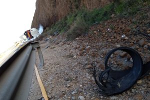 La A-7 está cortada desde las 16:30 horas de esta tarde.