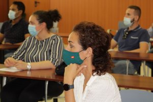 Anabel Veloso en el Taller de Liderazgo para el siglo XXI de la Faeem. Foto JAB