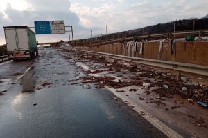 Daños en la autovía por la DANA.