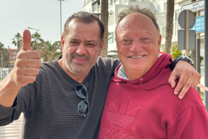 Domingo Salmerón y José Ángel Moreno en Roquetas de Mar.