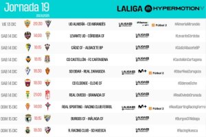 Jornada 19 en Segunda División.