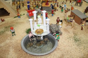 Imagen de archivo del Belén de Playmobil de la Cruz de Mayo de San Ildefonso.