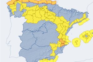 Mapa con las alertas de este jueves.