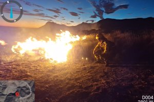 Imagen compartida por el Infoca del incendio.