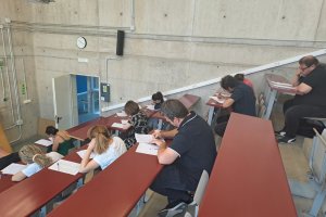 Imagen de los exámenes de las oposiciones para profesor de Secundaria celebrados el pasado 2023 en la Región de Murcia