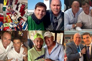 Juan Mesa Guerrero, más conocido como Labi Champion, junto a Cristiano Ronaldo, Messi, Neymar y Camacho.
