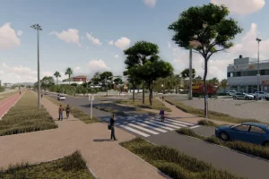 Aspecto del bulevar según un proyecto elaborado años atrás por el Ayuntamiento.