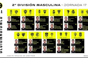 Los árbitros de la 17ª jornada en Segunda División.