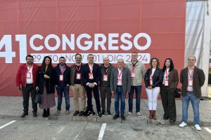 Llegada de los primeros almerienses al Congreso del PSOE.