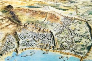 Representación de la Almería musulmana.