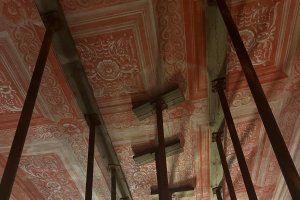 Estado actual de la 'Sala Rosa' del Palacete Torcuato de Cuevas del Almanzora.