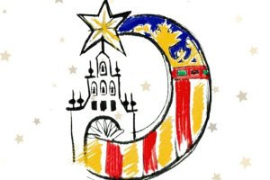 Cartel de la campaña de recogida de juguetes y material escolar para los niños y niñas de Valencia.