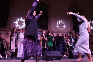 Imagen de archivo de la zambomba organizada por el Rocío en la Navidad de 2023.