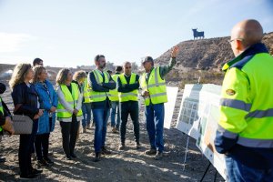 Visita del consejero Pacheco a las obras.
