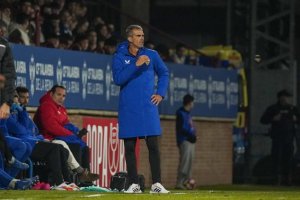 Garitano en Talavera donde logró su único triunfo con el Almería en la Copa del Rey.