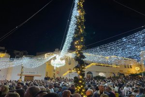 Iluminación navideña en Mojácar.