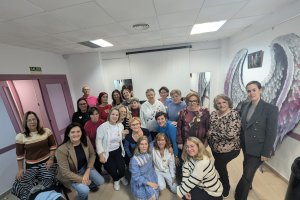 Las participantes del taller de velas este 10 de diciembre.