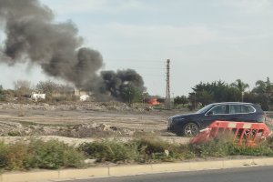 Imagen del incendio en Vega de Acá.