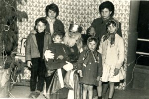 Rey Mago del kiosco de la Música en la Plaza del Educador en los años 60.