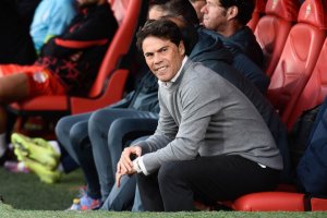 Rubi disfrutó de la remontada del Almería para meterse en octavos de final de la Copa del Rey.