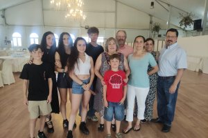 Foto que guarda con mucho cariño de su última visita a Tabernas en verano.