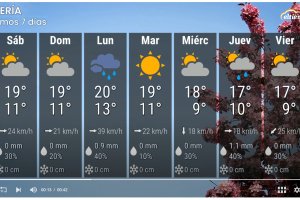 Aviso de viento en Almería para el fin de semana: se esperan rachas de 40 km/h. ELTIEMPO.ES