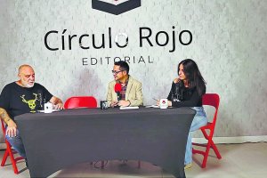 Óscar Fábrega, Alberto Cerezuela y Madeleine Sánchez.