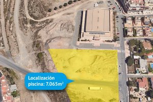 Lugar donde se están ejecutando las obras en Aguadulce.