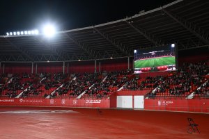 El Almería-Huesca ha sido el partido de menor presencia de aficionados por el día y la hora.