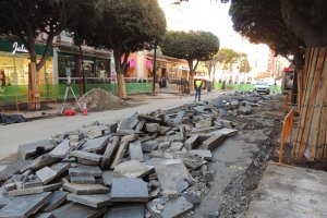 Avance de las obras del Paseo de Almería.