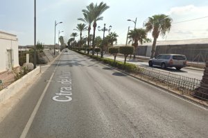 Imagen de la Carretera de Alicún en Roquetas de Mar.