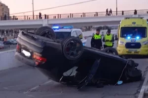 Imagen del accidente publicada por Somos Albojenses.