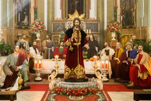 Montaje extraordinario de la Santa Cena en el XX aniversario de las ímagenes.