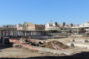 Las obras de la nueva estación de Almería avanzan a buen ritmo a la espera de los trenes AVE.