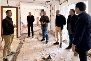 Visita a las obras de las Dependencias Municipales de San Juan de los Terreros.