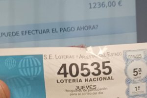 Décimo vendido en Vícar que no ganó el primer premio por solo un número.