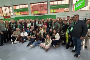 Militantes socialistas almerienses en el congreso andaluz.