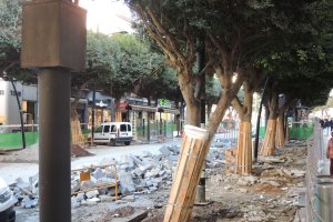 Imagen de archivo de la primera fase de las obras del Paseo.