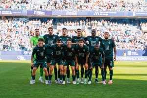 El once del Almería en La Rosaleda en el partido ante el Málaga, el siguiente rival.