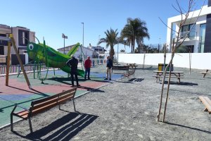 Así luce ahora el parque de El Saltador, completamente reconstruido.