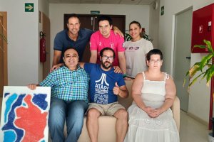 Participantes en 'El Videoclub de ASPAPROS', con Joaquín de la Casa y Andrés Repollo.
