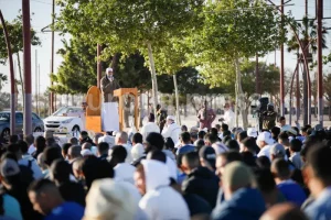 El imán de Almería Abdallah Mhanna durante la fiesta del Fin del Ramadán el año pasado