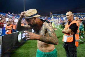 Samu Costa, el día del ascenso a Primera en Leganés.