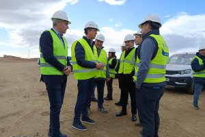 Visita del subdelegado de Gobierno y el alcalde de Viator a las obras del enlace entre la A92 y la A7