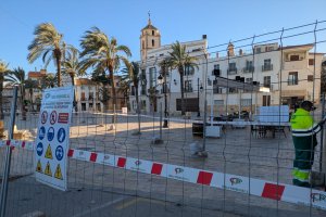 Trabajos en el entorno de la Plaza Mayor de Albox semanas atrás.