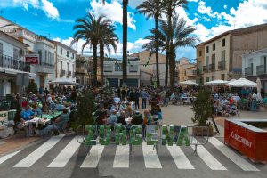 Vista general de la Plaza del Olmo en la celebración del día de San Patricio