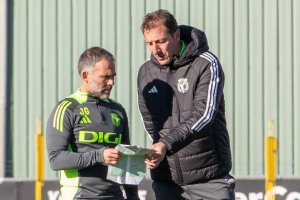 José Manuel Gil y Luis Miguel Ramis preparando el choque de este viernes contra el Almería en El Plantío.