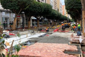 Obras de la primera fase del Paseo de Almería