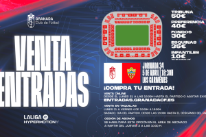 Cartel en el que el Granada anuncia los precios de las entradas.